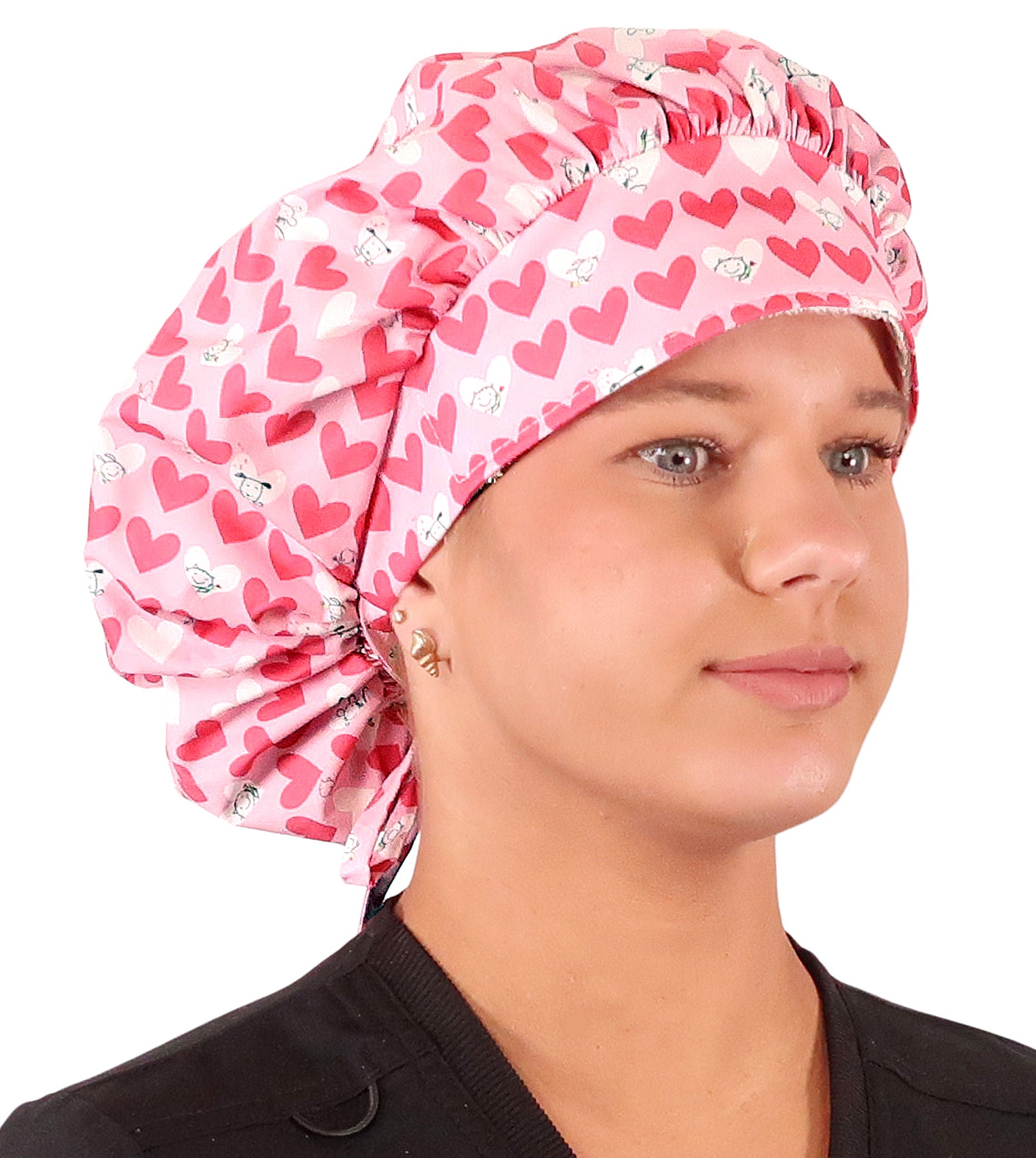 Women's Stylish Banded Bouffant Ponytail Surgical Scrub Cap
