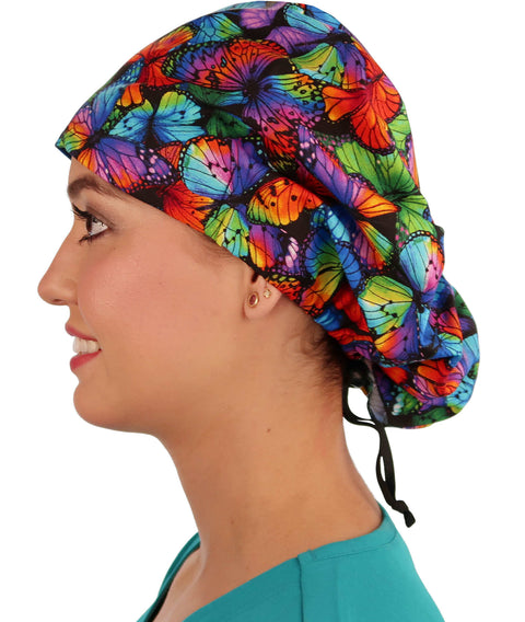 Riley Comfort Scrub Cap - Butterfly Me Away - Riley Comfort Scrub Caps - Sparkling EARTH
