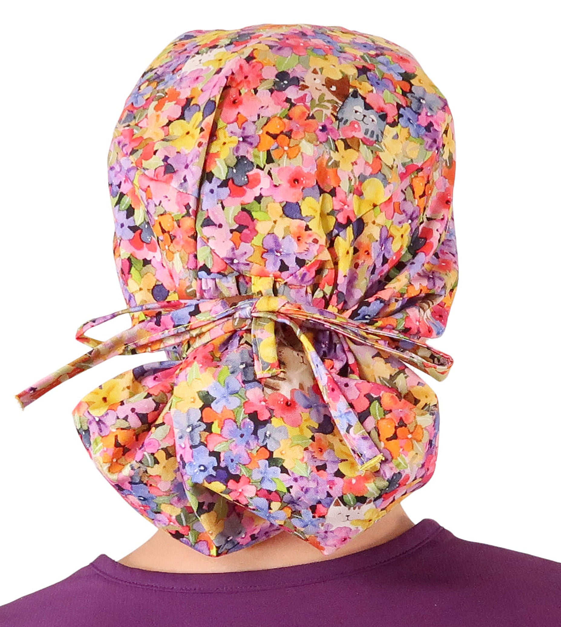 Women's Big Hair Ponytail Surgical Scrub Cap - Perfect Scrub Cap