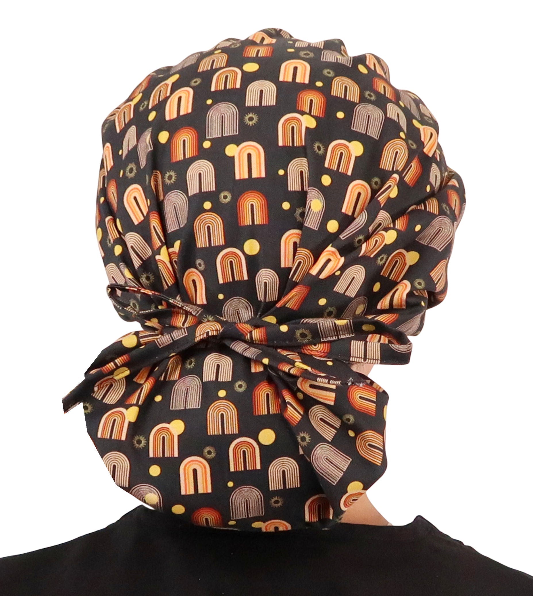 Women's Stylish Banded Bouffant Ponytail Surgical Scrub Cap