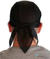Air Flow Skull Caps - Ultimate Comfort Ventilation and Breathability - Black on Black Stretch Mesh Skull Caps