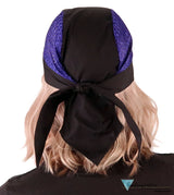 Breathable Cotton Skull Caps with Air Flow Side Panels - Ultimate Comfort Cotton - Purple and Black Air Flow (Mesh