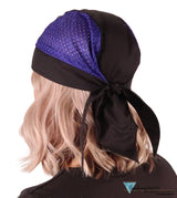 Breathable Cotton Skull Caps with Air Flow Side Panels - Ultimate Comfort Cotton - Purple and Black Air Flow (Mesh