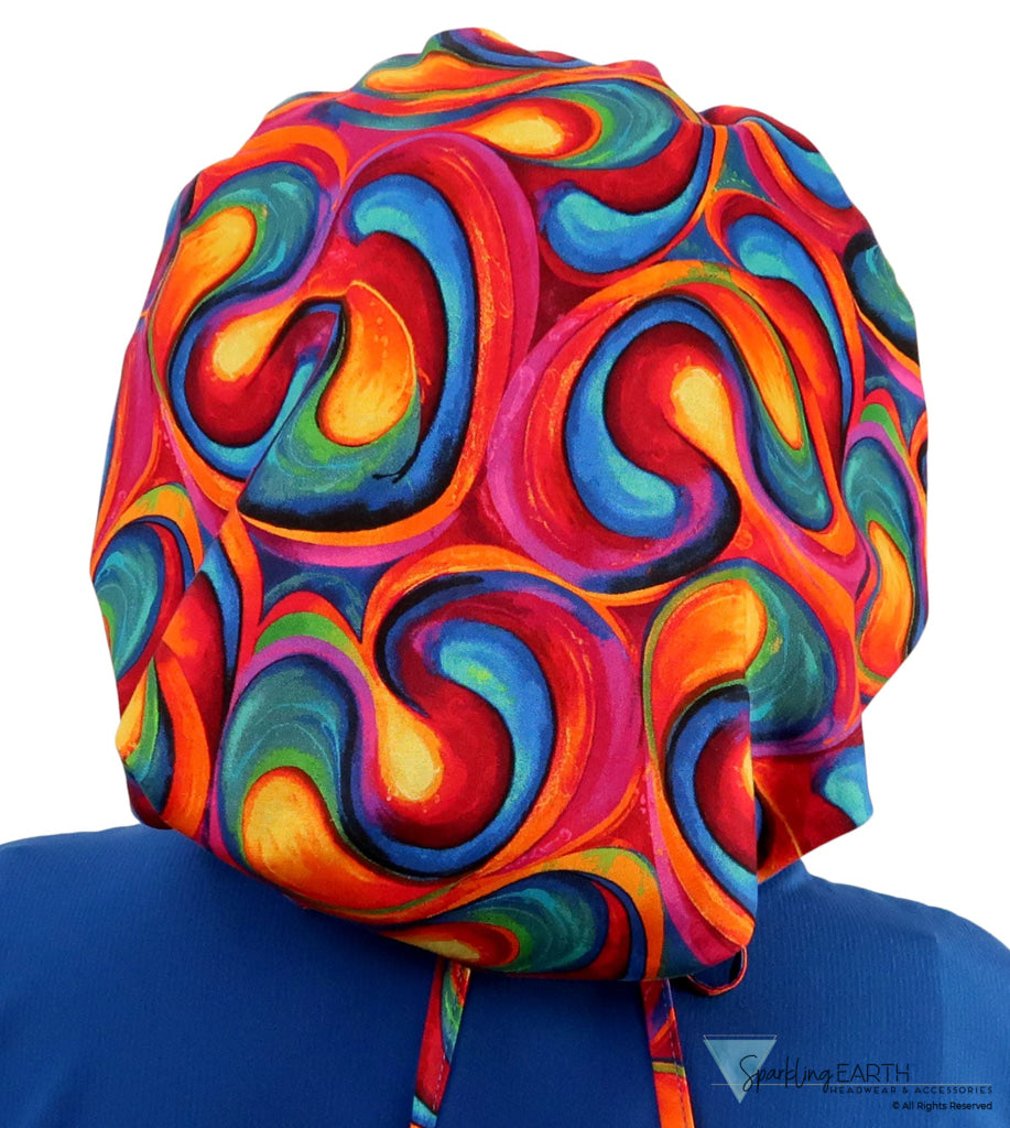 Banded Bouffant Surgical Scrub Cap - Captivating Colors - Banded Bouffant Surgical Scrub Caps - Sparkling EARTH