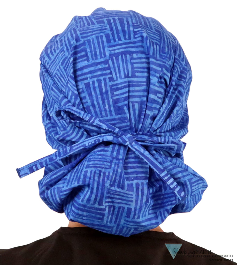 Banded Bouffant Surgical Scrub Cap - Dream Me Blues - Banded Bouffant Surgical Scrub Caps - Sparkling EARTH
