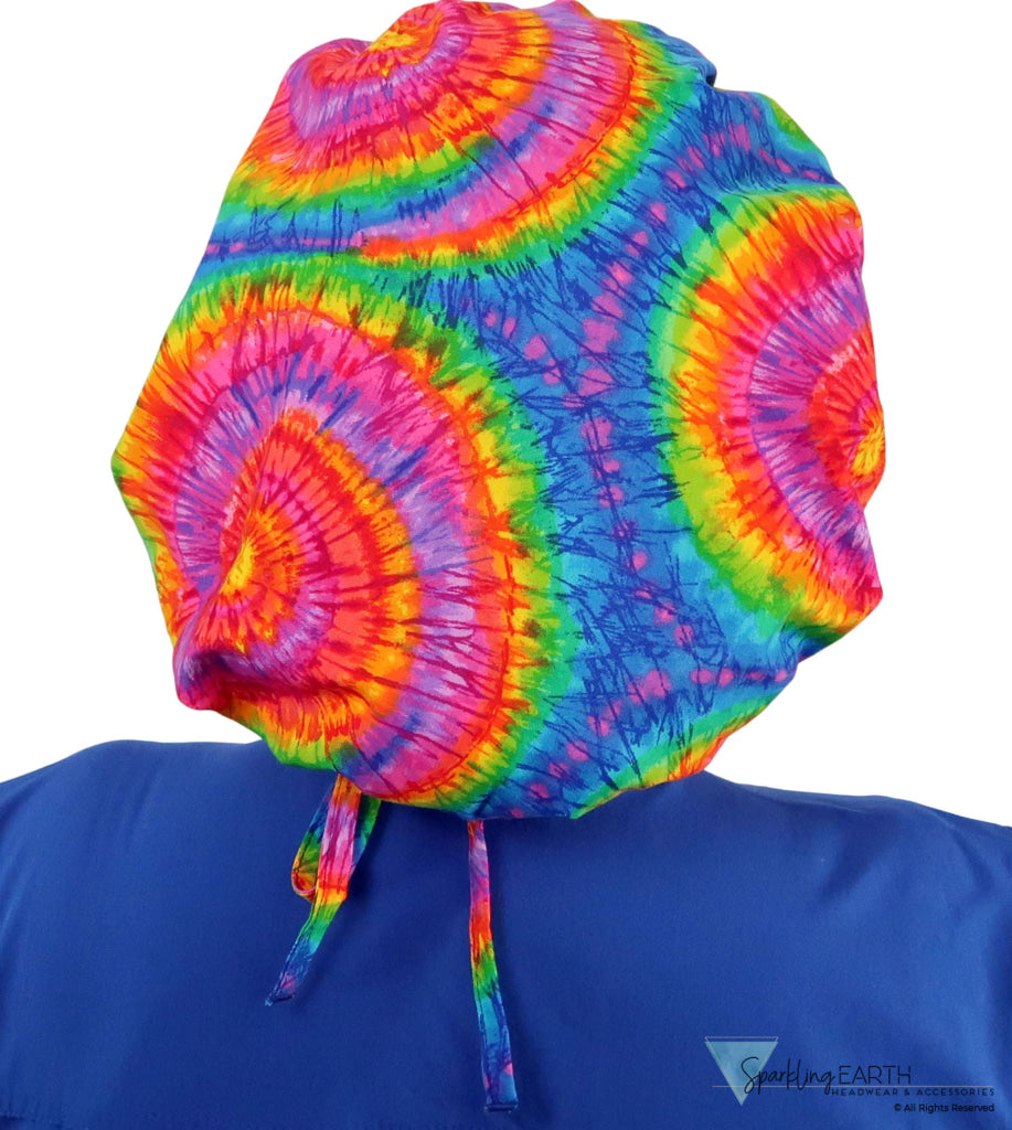 Banded Bouffant Surgical Scrub Cap - Tie Dye - Banded Bouffant Surgical Scrub Caps - Sparkling EARTH