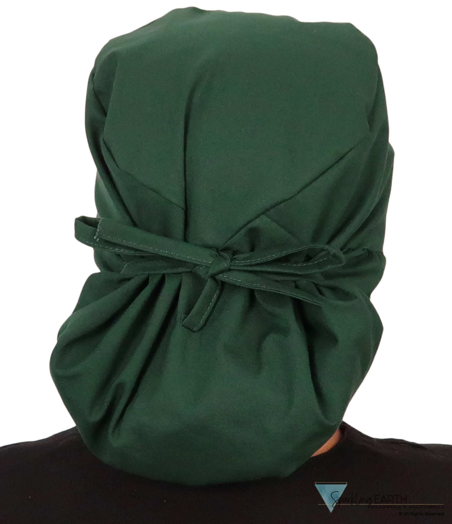 Big Hair Surgical Scrub Cap - Hunter Green - Big Hair Surgical Scrub Caps - Sparkling EARTH