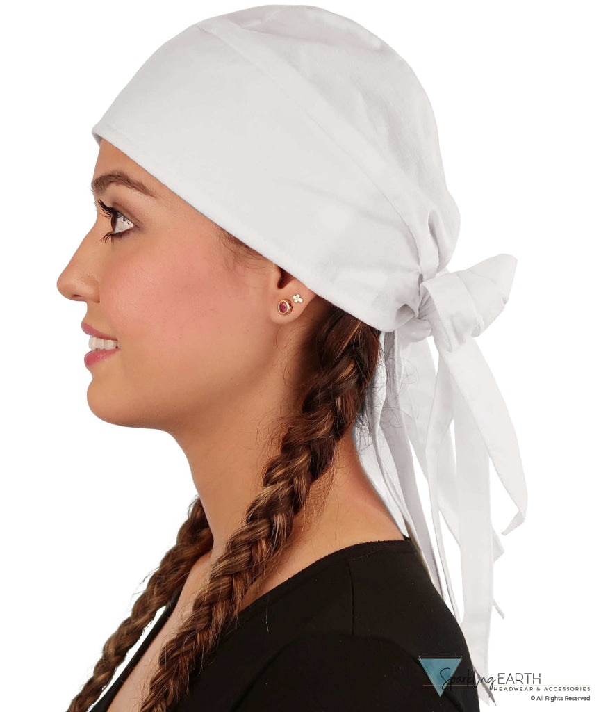 Bold Nicole Nomad 10 Skull Cap - Stylish for Bikers and Hair Loss - USA Made - Solid White Nomad 10 Skull Caps