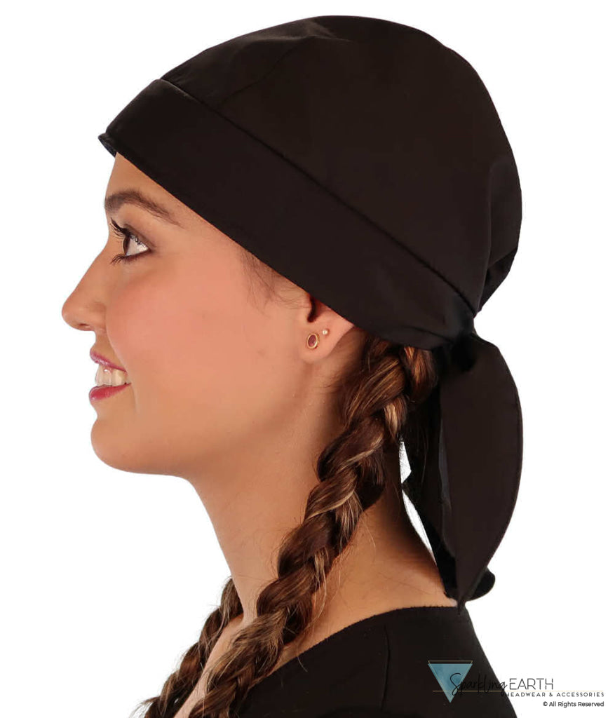 Breathable Cotton Skull Caps - Black Classic Skull Caps