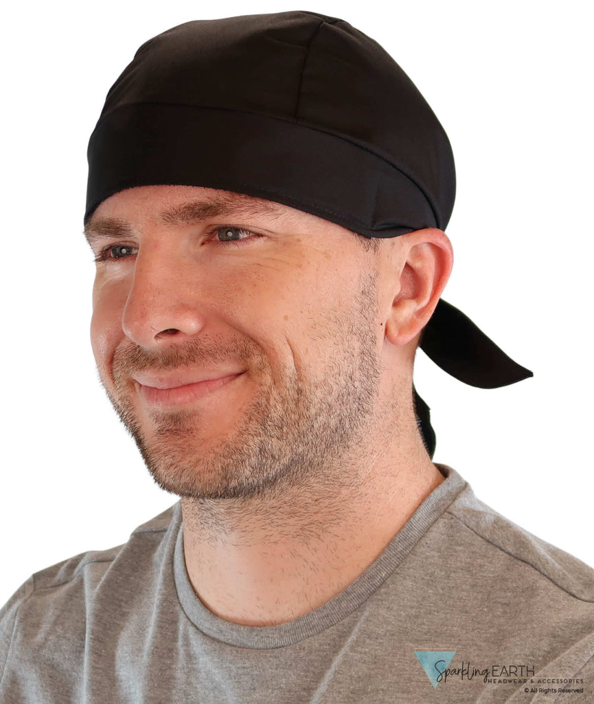Breathable Cotton Skull Caps - Black Classic Skull Caps