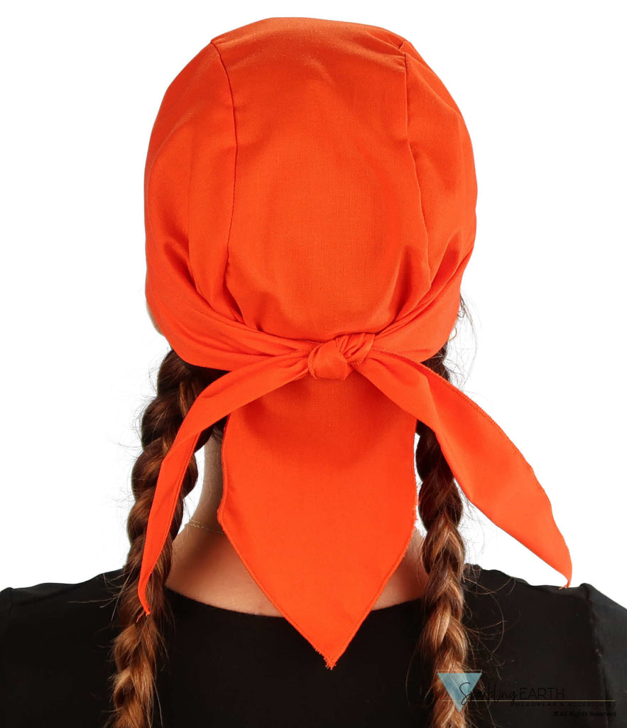 Breathable Cotton Skull Caps Blaze Orange Classic Skull Caps