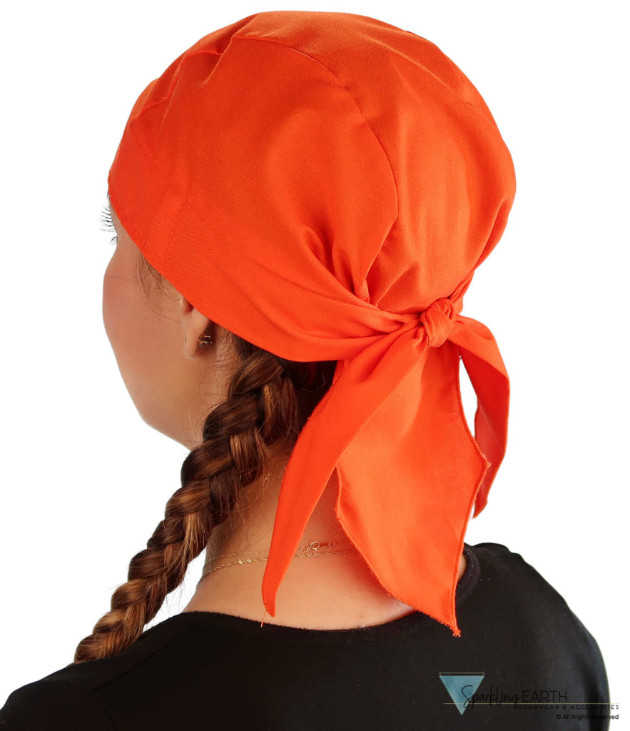 Breathable Cotton Skull Caps Blaze Orange Classic Skull Caps