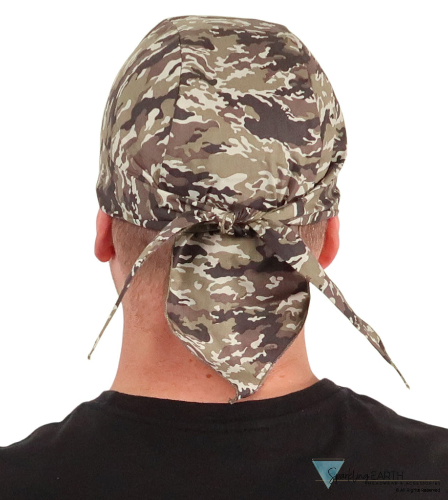 Breathable Cotton Skull Caps - Combat Camo - Classic Skull Caps - Sparkling EARTH