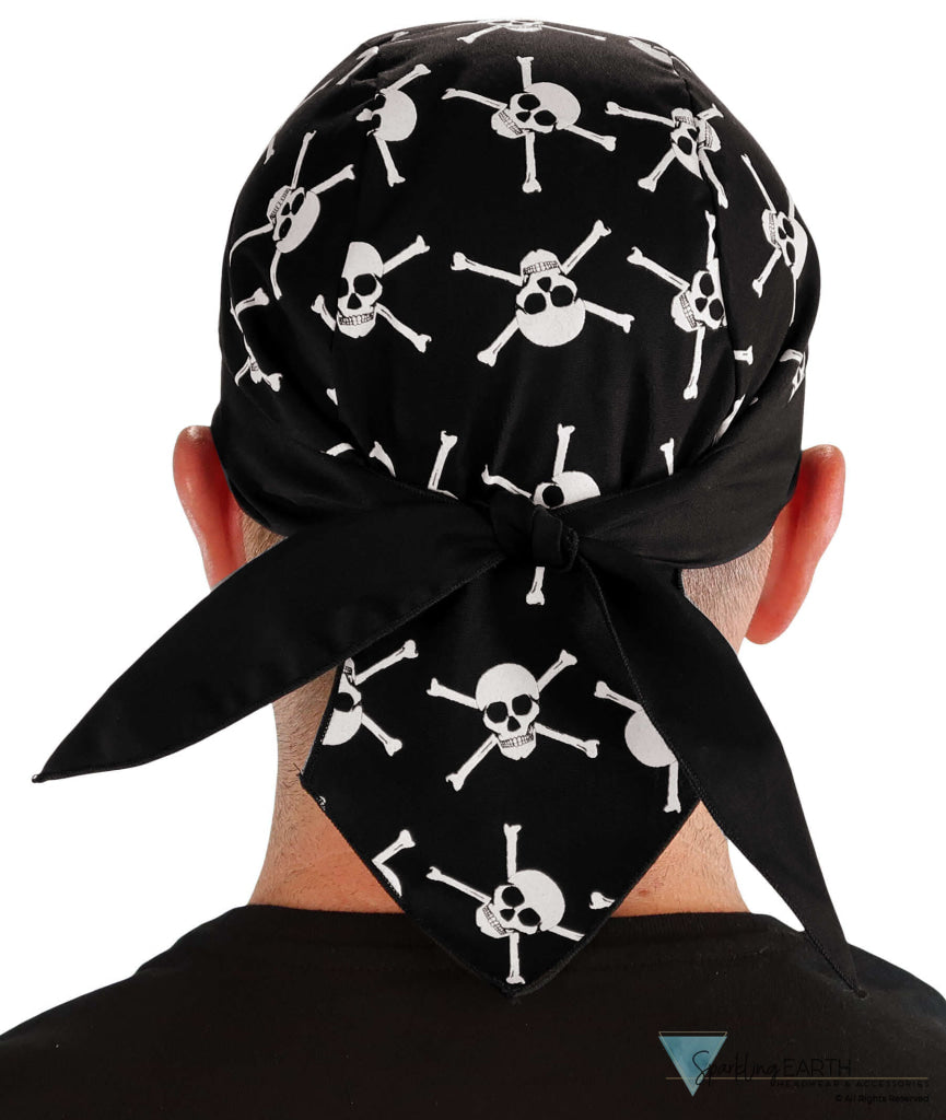 Breathable Cotton Skull Caps - Skull & Cross Bones (Glow In The Dark) - Classic Skull Caps - Sparkling EARTH