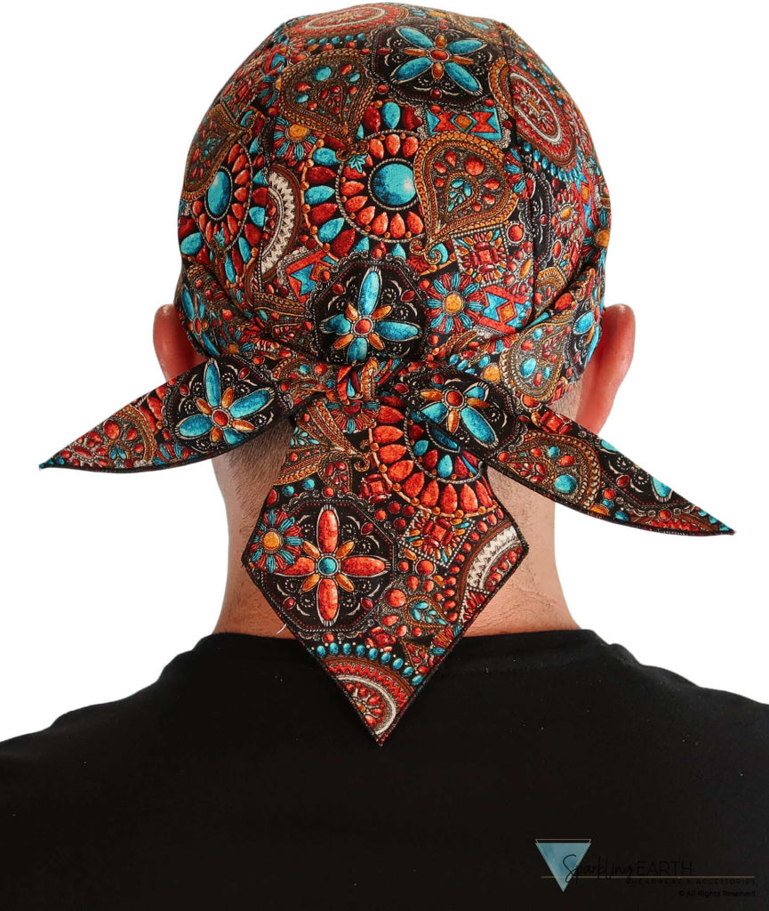 Breathable Cotton Skull Caps - Indian Jewelry Coral - Classic Skull Caps - Sparkling EARTH