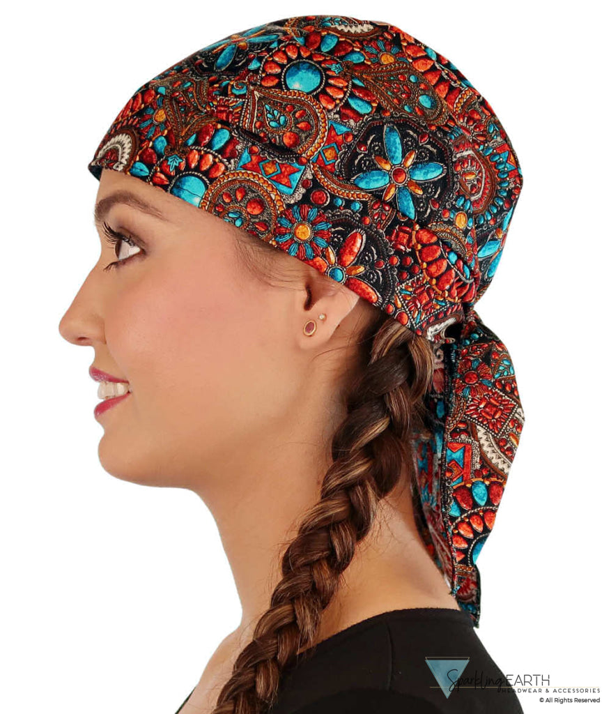 Breathable Cotton Skull Caps - Indian Jewelry Coral - Classic Skull Caps - Sparkling EARTH