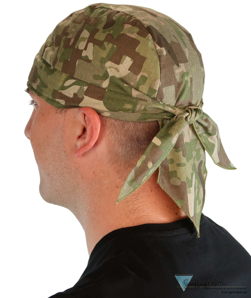 Breathable Cotton Skull Caps - Multi Camo - Classic Skull Caps - Sparkling EARTH