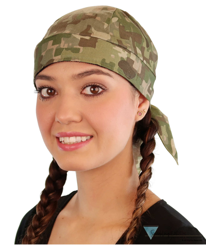 Breathable Cotton Skull Caps - Multi Camo - Classic Skull Caps - Sparkling EARTH