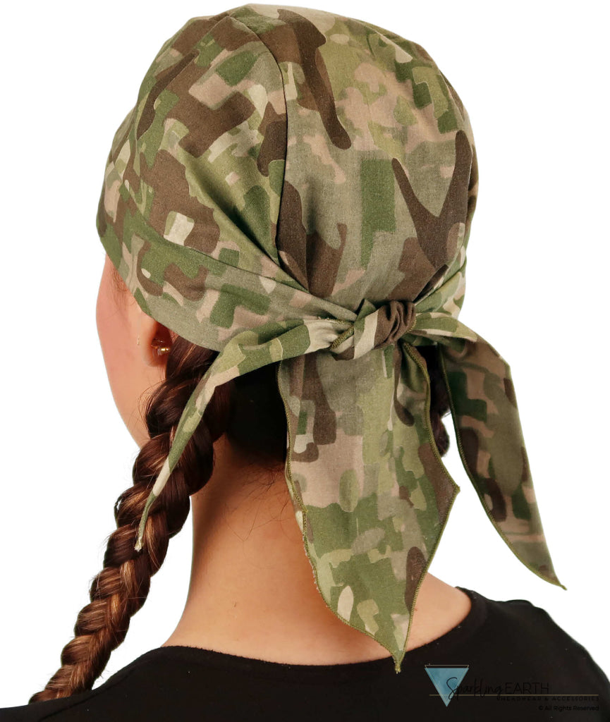 Breathable Cotton Skull Caps - Multi Camo - Classic Skull Caps - Sparkling EARTH