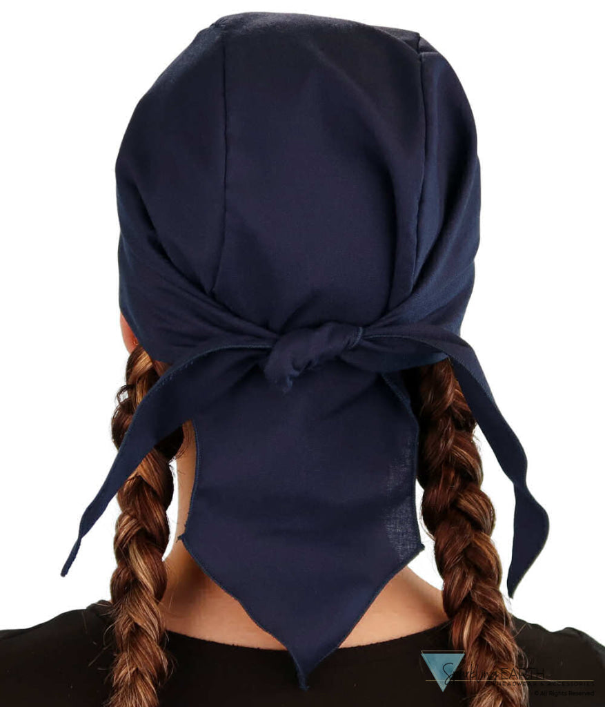 Breathable Cotton Skull Caps - Navy Blue - Classic Skull Caps - Sparkling EARTH