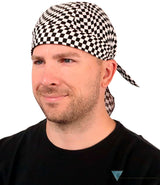 Breathable Cotton Skull Caps Checkered Flag Classic Skull Caps