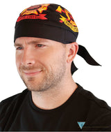 Breathable Cotton Skull Caps: Perfect for Any Activity - Fire Department on Black Classic Skull Caps