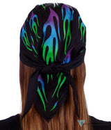 Breathable Cotton Skull Caps: Perfect for Any Activity - Green and Blue Flames Classic Skull Caps