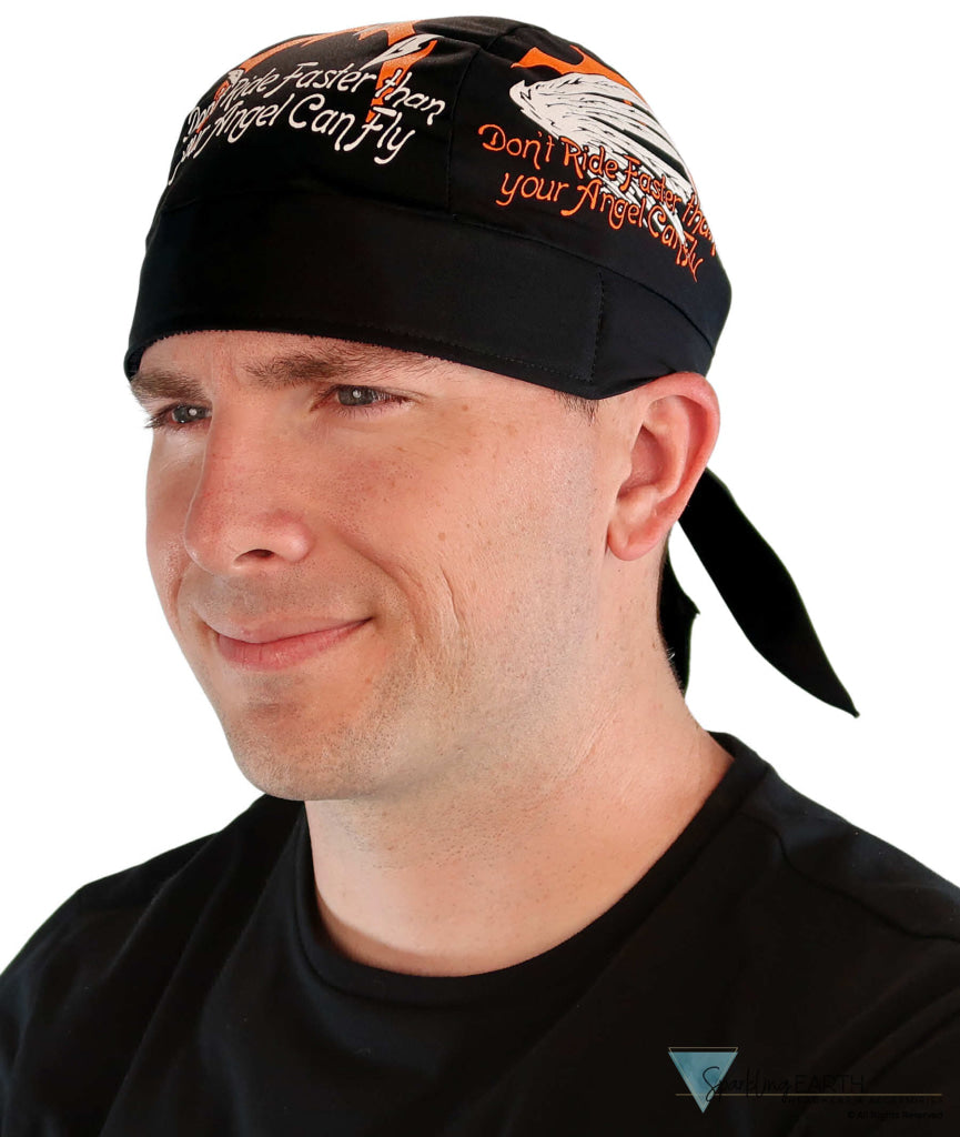 Breathable Cotton Skull Caps - Screen Printed Faster Than Angels Fly - Classic Skull Caps - Sparkling EARTH