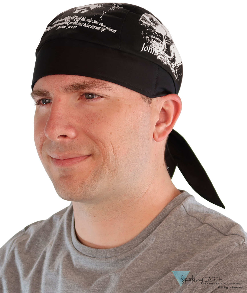 Breathable Cotton Skull Caps: Perfect for Any Activity - Screen Printed John 3:16 Classic Skull Caps