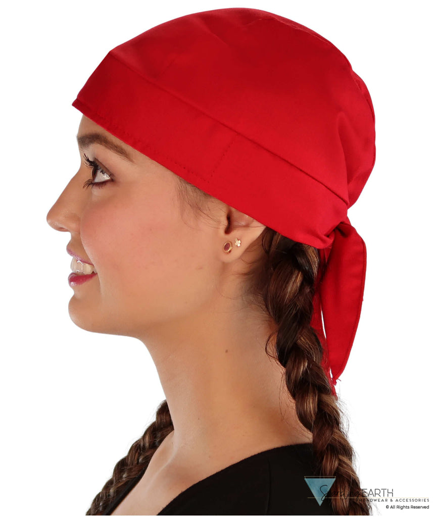 Breathable Cotton Skull Caps - Red Classic Skull Caps