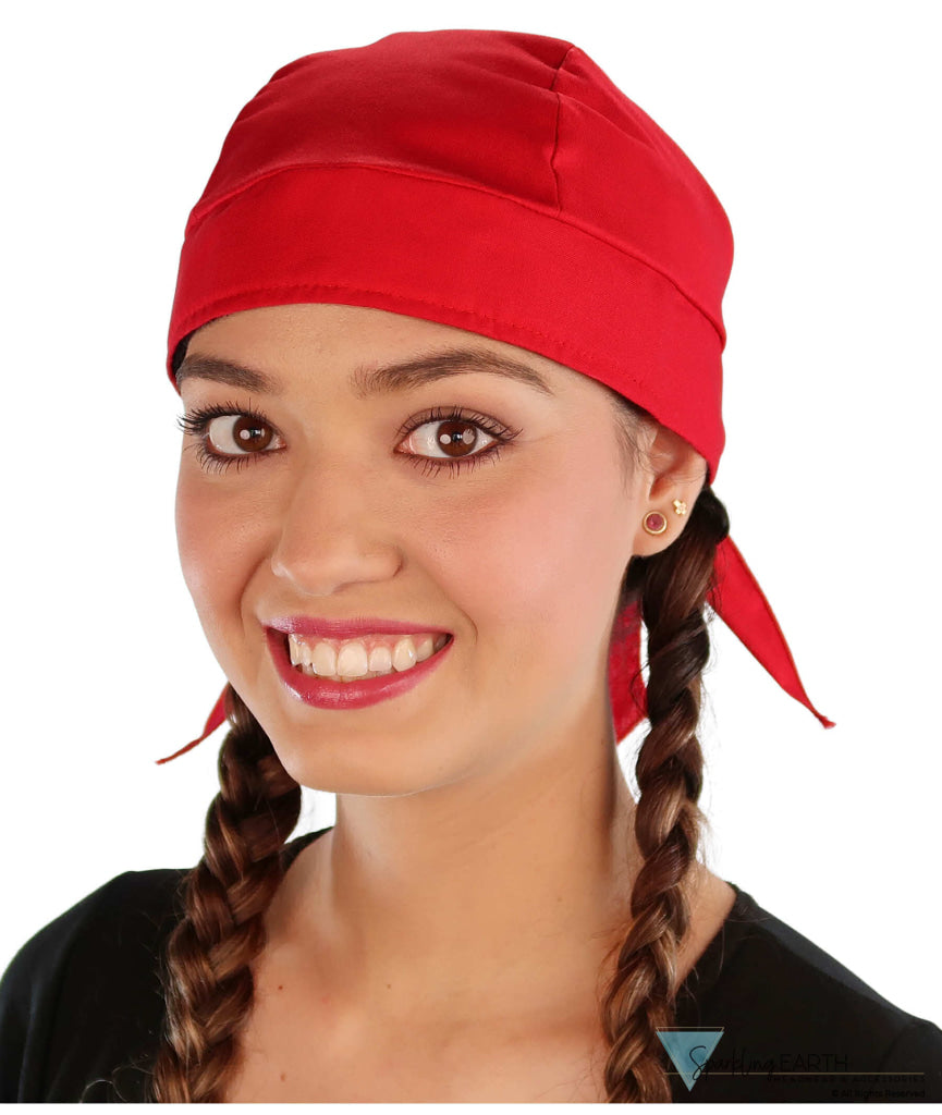 Breathable Cotton Skull Caps - Red Classic Skull Caps
