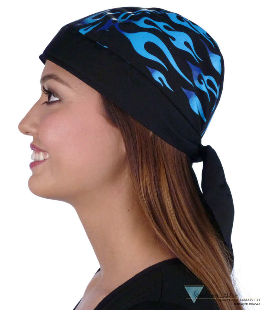 Breathable Cotton Skull Caps Royal Flames Classic Skull Caps