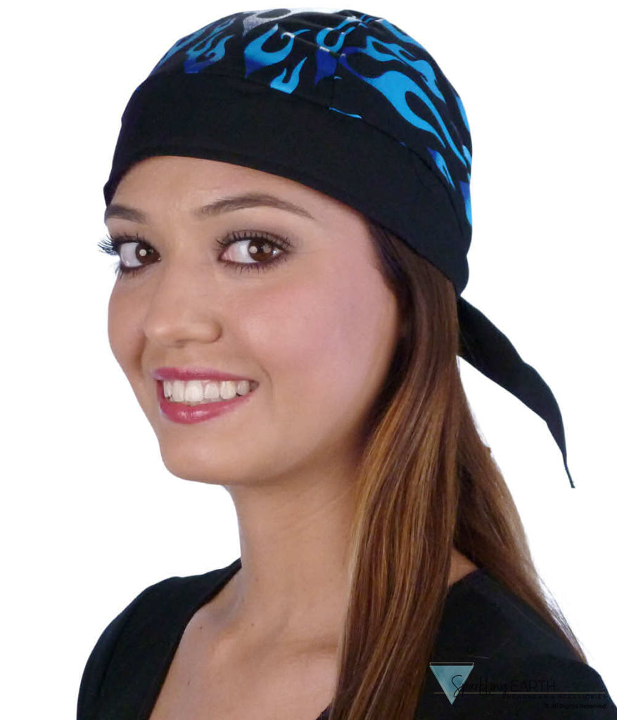 Breathable Cotton Skull Caps Royal Flames Classic Skull Caps