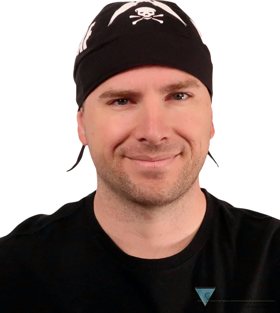 Breathable Cotton Skull Caps Screen Printed DILLIGAF on Black Classic Skull Caps