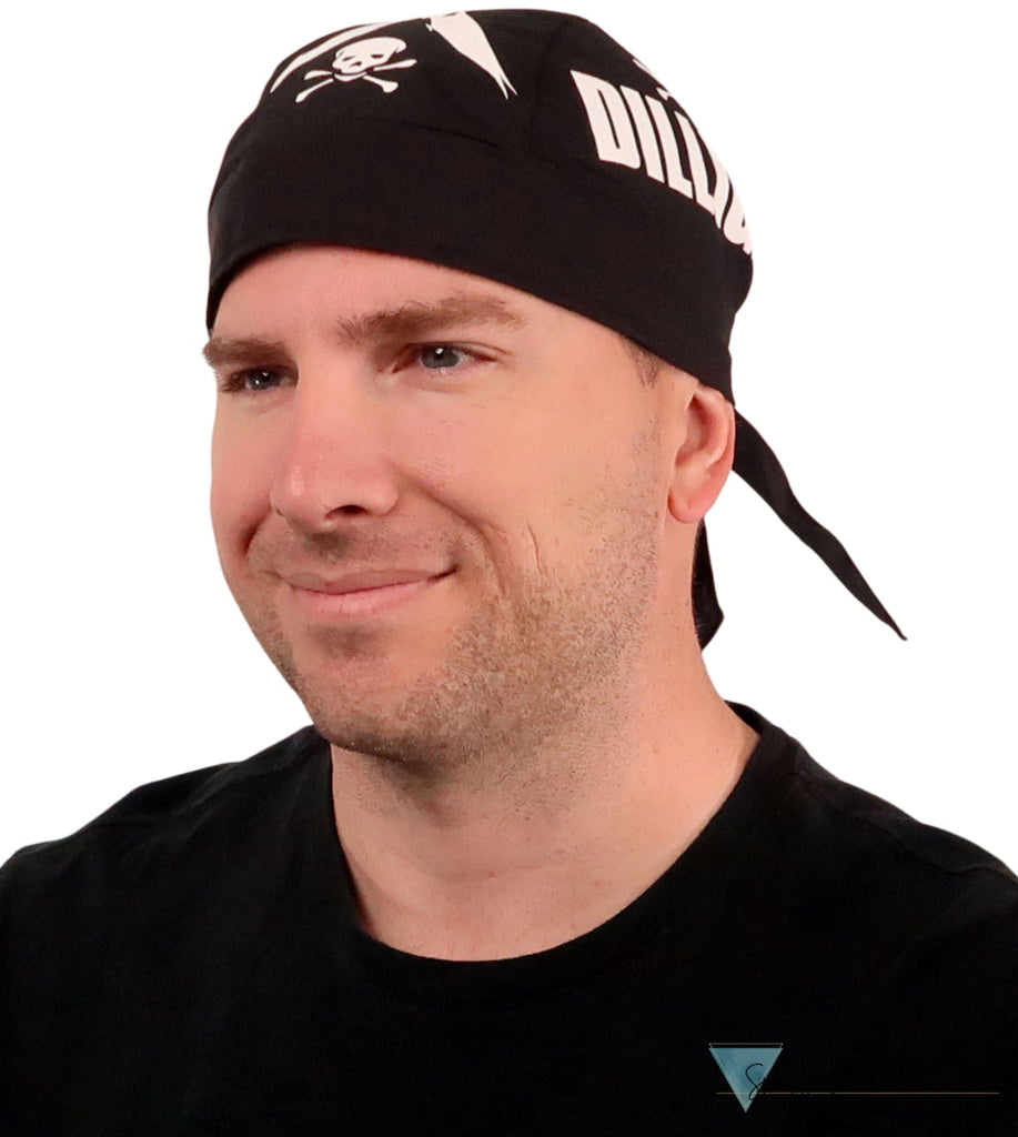 Breathable Cotton Skull Caps Screen Printed DILLIGAF on Black Classic Skull Caps