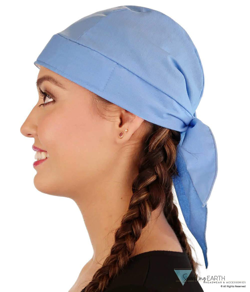 Breathable Cotton Skull Caps - Sky Blue - Classic Skull Caps - Sparkling EARTH