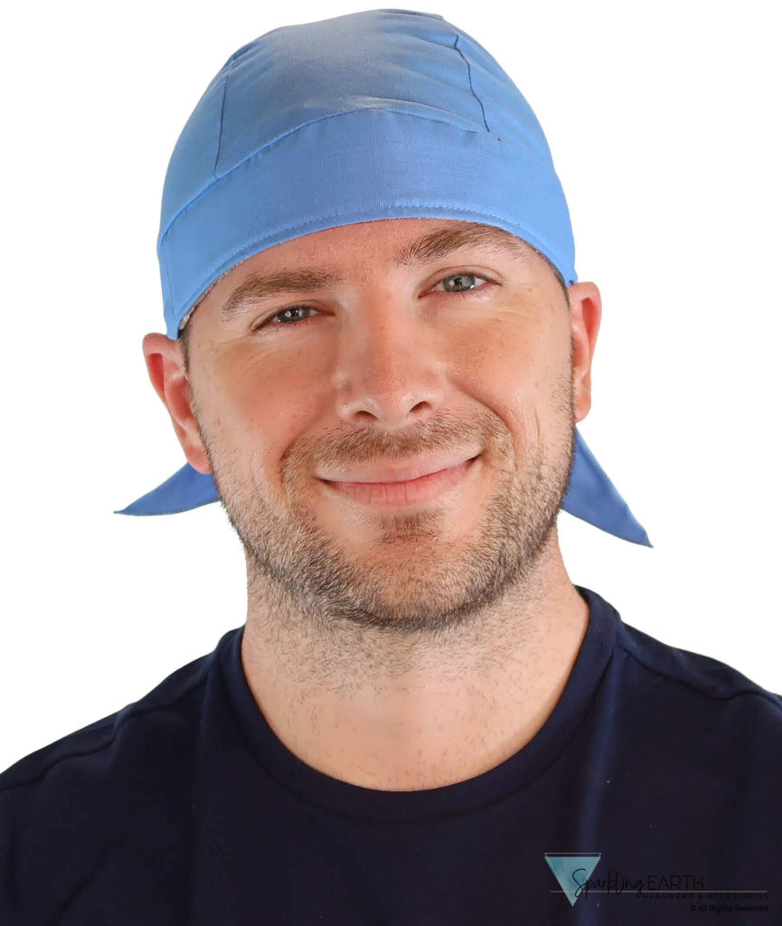 Breathable Cotton Skull Caps - Sky Blue - Classic Skull Caps - Sparkling EARTH