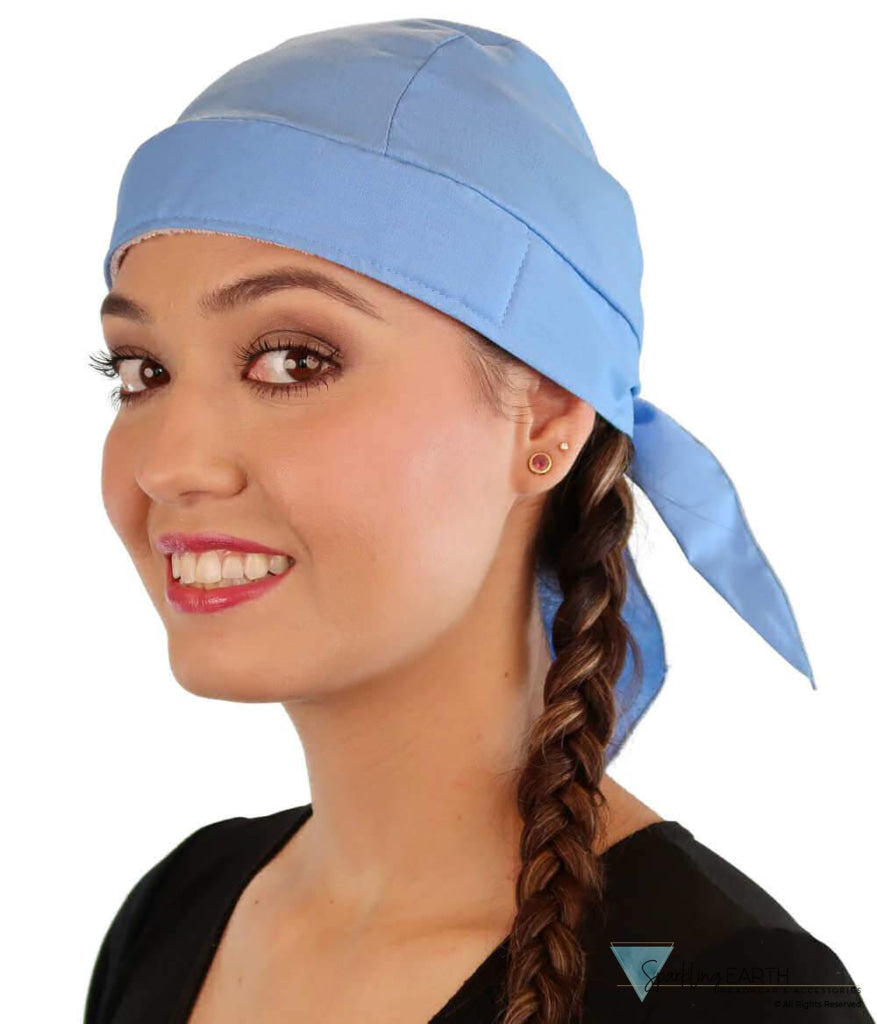 Breathable Cotton Skull Caps - Sky Blue - Classic Skull Caps - Sparkling EARTH