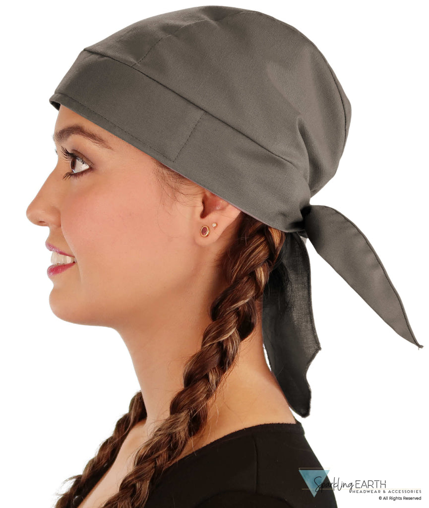 Breathable Cotton Skull Caps - Solid Grey - Classic Skull Caps - Sparkling EARTH
