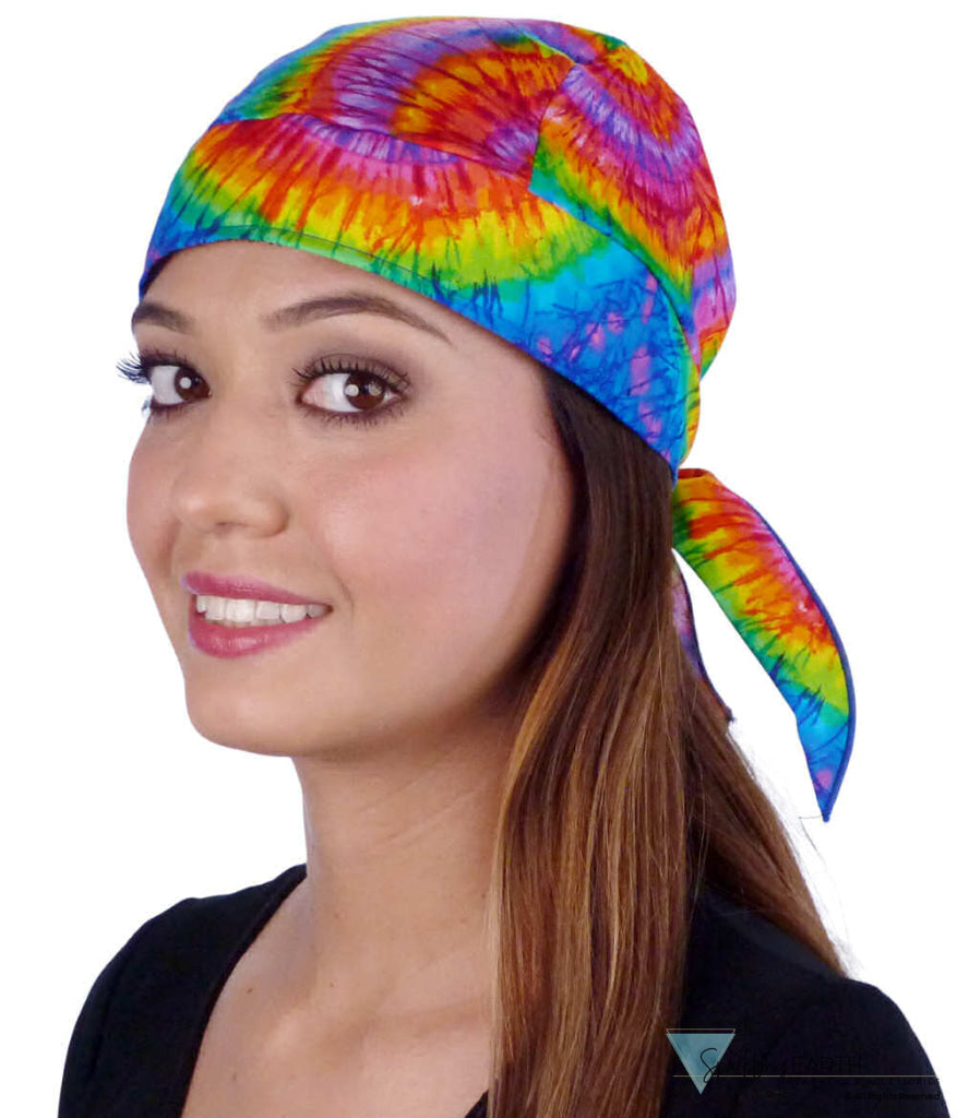 Breathable Cotton Skull Caps Tie Dye Classic Skull Caps