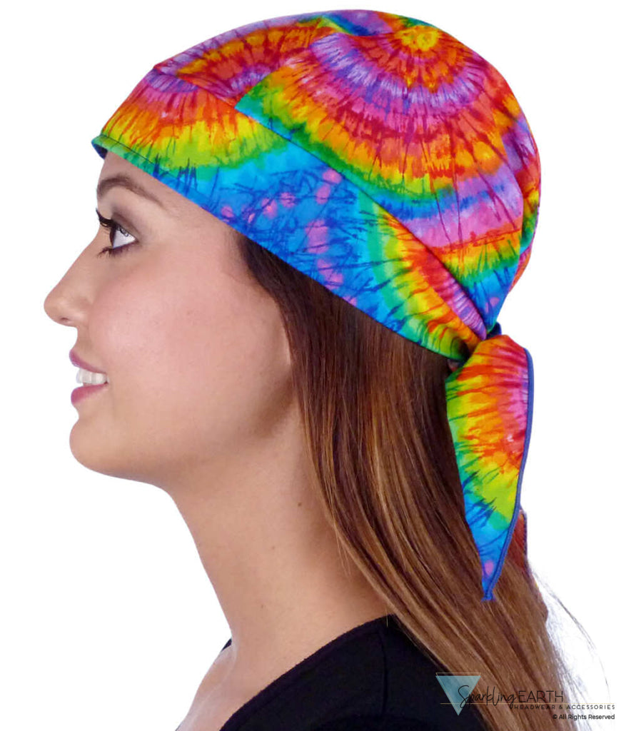 Breathable Cotton Skull Caps Tie Dye Classic Skull Caps