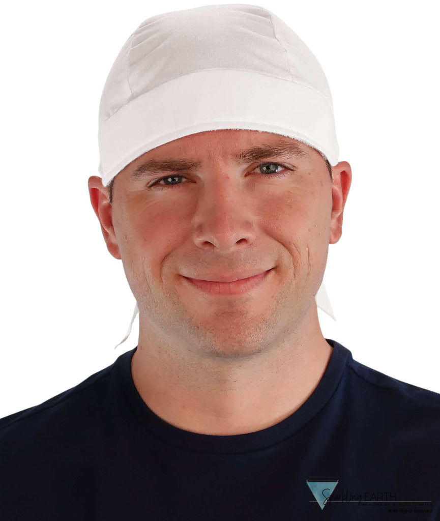 Breathable Cotton Skull Caps - White Classic Skull Caps