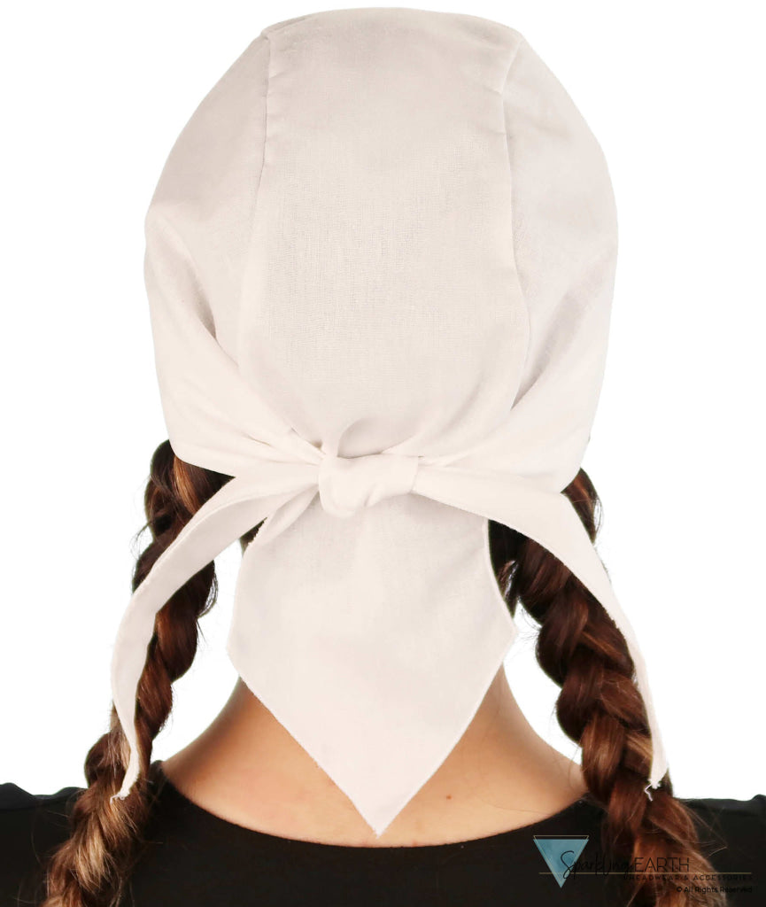 Breathable Cotton Skull Caps - White Classic Skull Caps