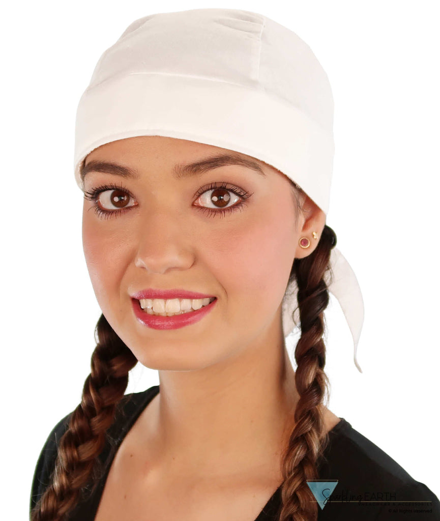 Breathable Cotton Skull Caps - White Classic Skull Caps