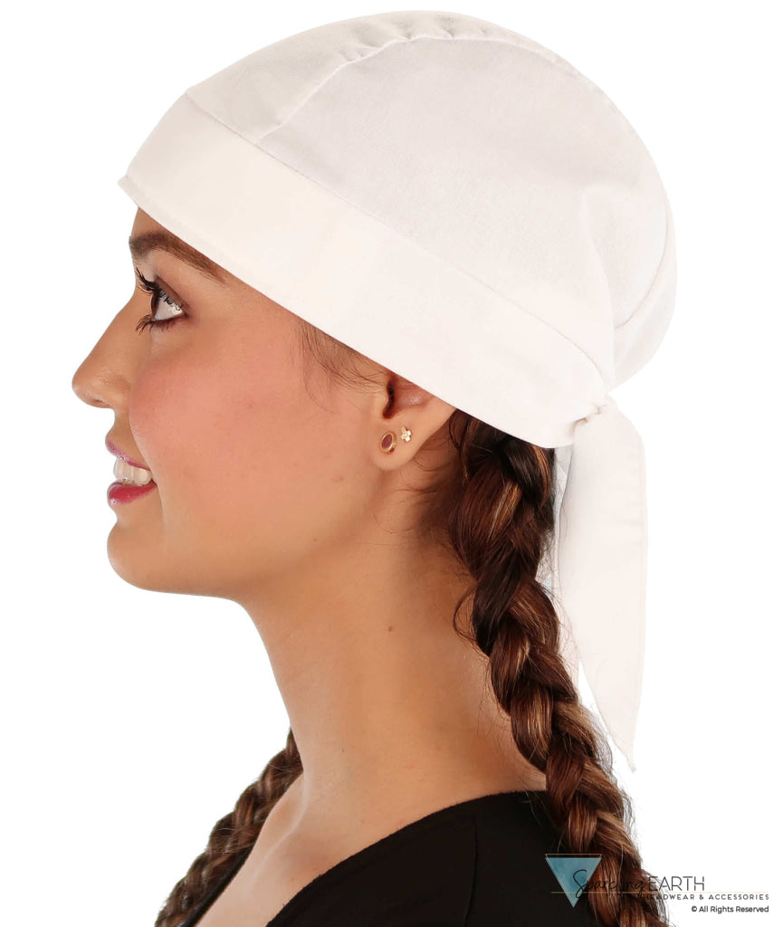 Breathable Cotton Skull Caps - White Classic Skull Caps