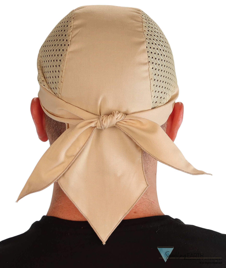 Breathable Cotton Skull Caps with Air Flow Side Panels Ultimate Comfort Cotton Tan Air Flow (Mesh Sides) Classic Skull