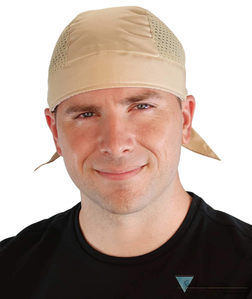 Breathable Cotton Skull Caps with Air Flow Side Panels Ultimate Comfort Cotton Tan Air Flow (Mesh Sides) Classic Skull