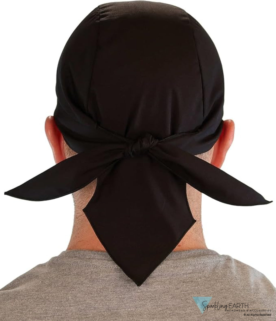 BUNDLE Classic Skull Cap - Royal Blue Flames on Black and Solid Black Classic Skull Caps - Made in USA! Classic Skull