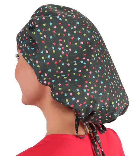 Banded Bouffant Surgical Scrub Cap - Tangled Lights - Banded Bouffant Surgical Scrub Caps - Sparkling EARTH