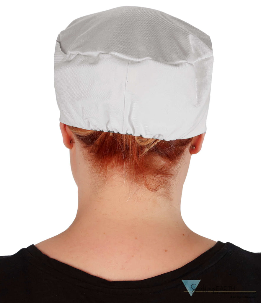Chef's Beanie Elastic Back - White - Chef's Caps - Sparkling EARTH